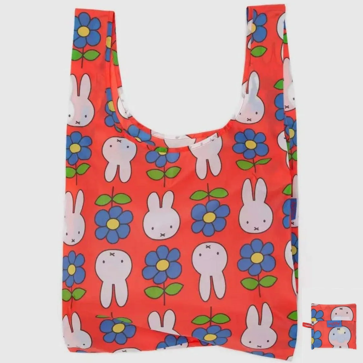 Kawaii Miffy Shopping Bag Cartoon Rabbit Print Foldable ShoppingBag Eco-friendly Bag Portable Large Capacity Storage Bag Gifts