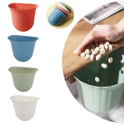 Mini trash can Wall Mounted Garbage Bin Kitchen Waste Countertopgarbage Bin Cabinet Door Hanginglabor-saving Plastic Garbage Bin