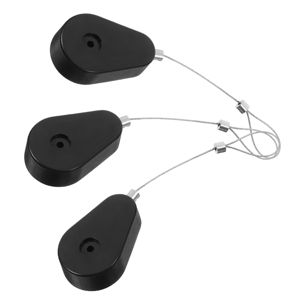 

3pcs Retractable Pull Box Security Cable Wire Lock Steel Rope Accessories Suitable Various Cables