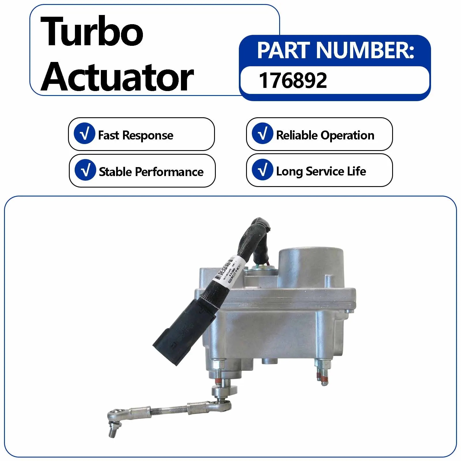 S300V Series BV63/B2UV DT466 12V Turbo Eletronic Actuator 176892 For International Truck with 9.3L Navistar MaxxForce DT466/570