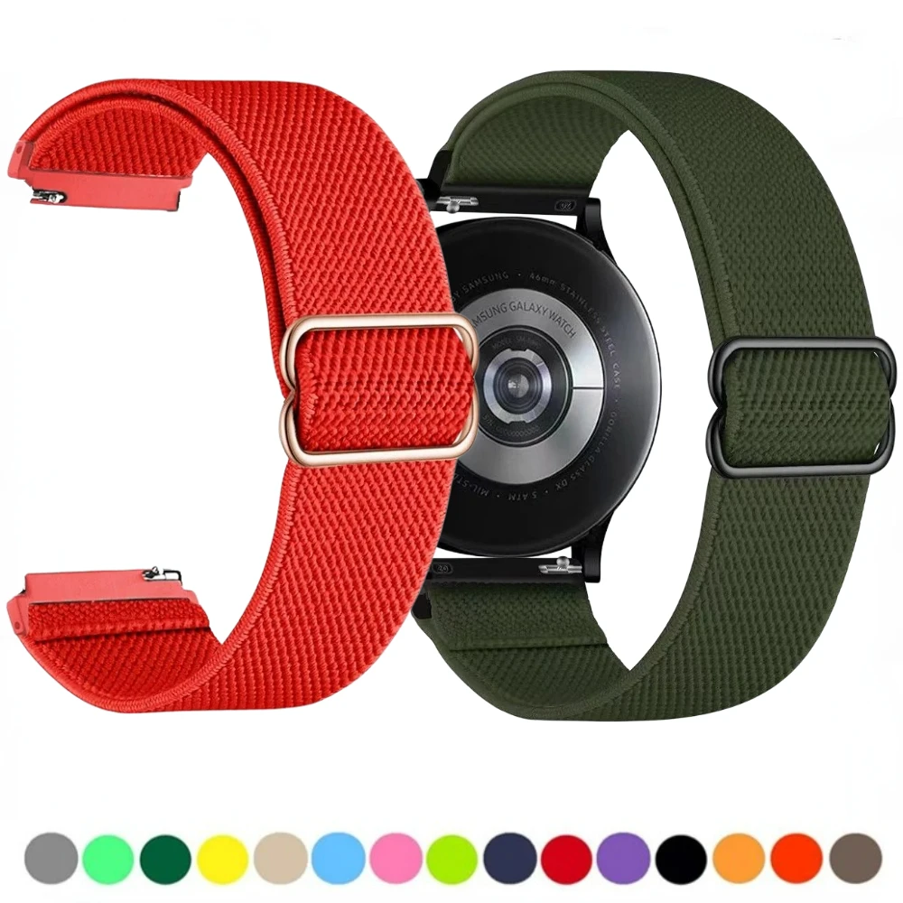 20 มม.22 มม.สายไนลอนสําหรับ Samsung Galaxy Watch 7/6/5/4/Classic สร้อยข้อมือสําหรับ Huawei Watch GT5 4 3 2 Pro 46 มม./Amazfit GTR/GTS Band