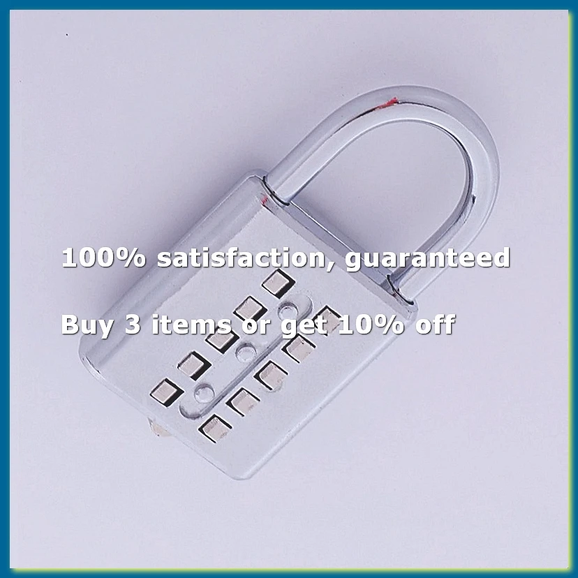 Anti-theft Button Combination Padlock Digit Push Password Lock Zinc Alloy Security Lock Suitcase Luggage Coded-A10G