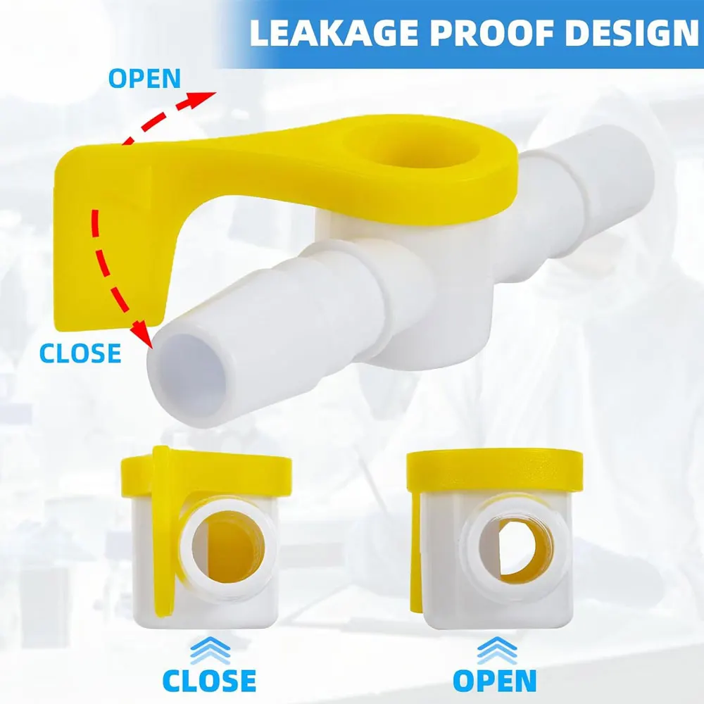 10pcs Catheter Valve Urine Drainage Catheter Bag Valves with Smooth Edges and Silicone Tubing