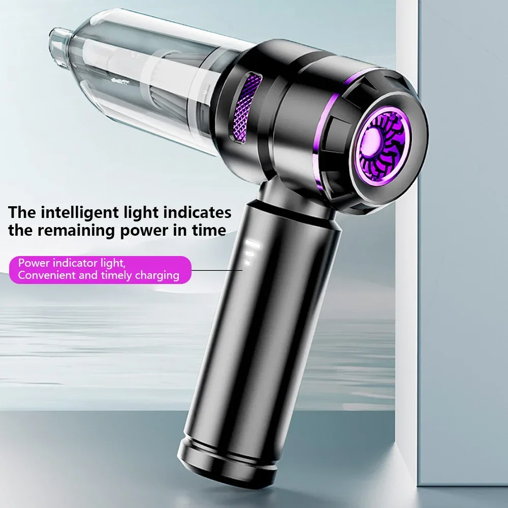 6000mAH Car Vacuum Cleaner Brushless Motor Suction & Blowing Dust Removal Tire Inflation Cordless Portable