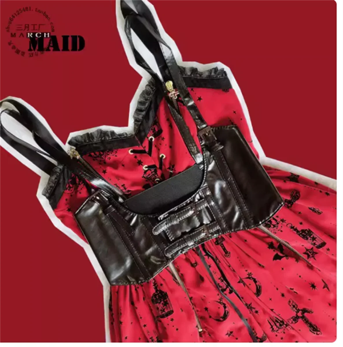 Dark Holly cintura regolabile Lolita vita cravatta Lolita accessori abbigliamento cravatta petto in pelle