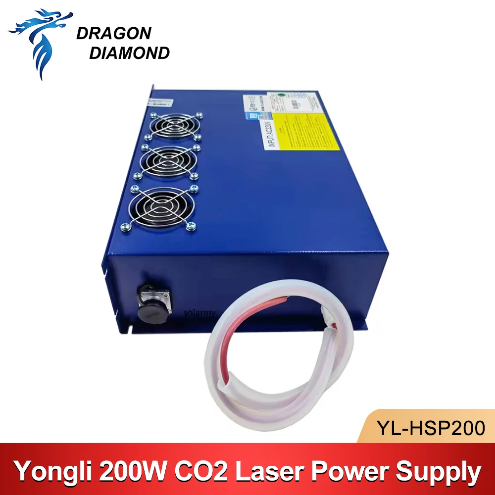 Original Yongli 200W CO2 Laser Power Supply YL-HSP200 Power Source For DLT Series DLT300 Laser Tube