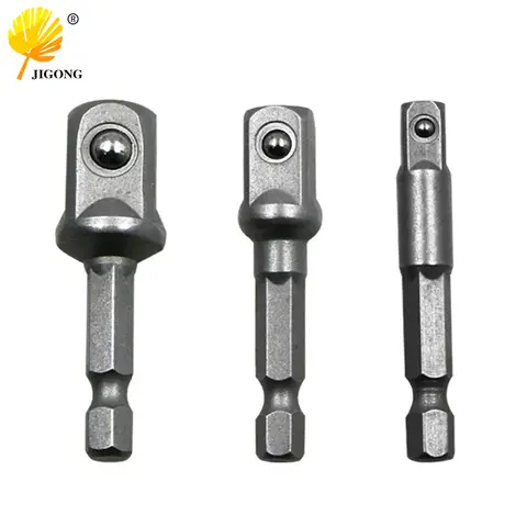 Hex Shank Socket Adapter Chrome Vanadium Steel JIGONG