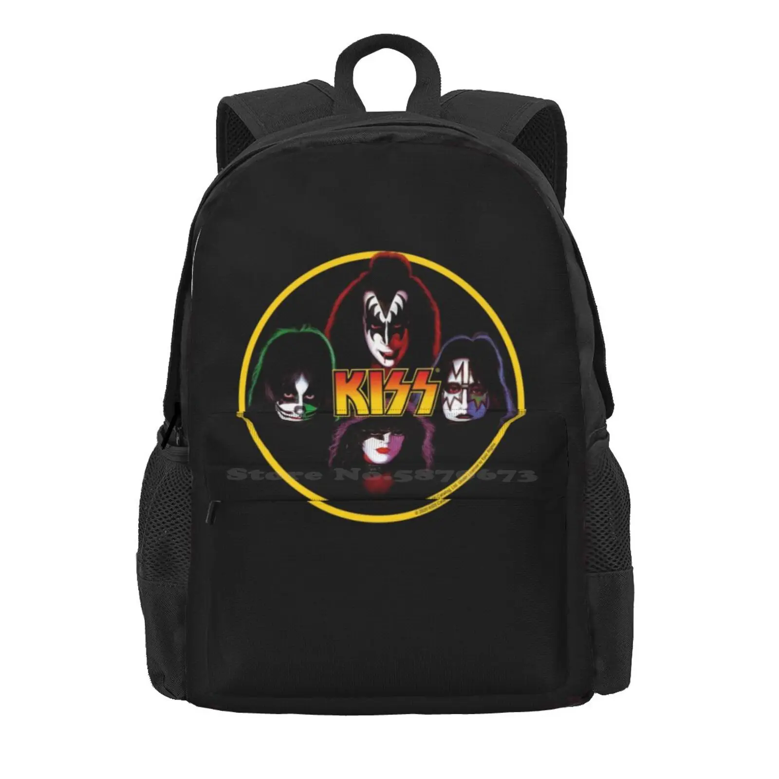 Kiss Band Rock Stars Hot Sale Schoolbag Backpack Fashion Bags Kiss Fan Art Kiss Band Kiss Music Starchild Demon Spaceman Catman