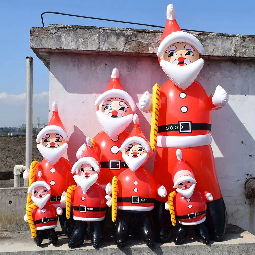 Pcv kryty odkryty zabawa Party Decor ogród ozdoba bożonarodzeniowa nadmuchiwane na boże narodzenie zabawka szczęśliwego nowego roku lalka święty mikołaj