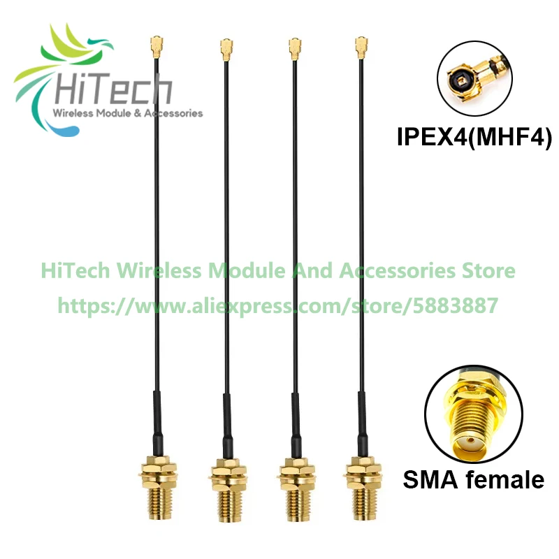 4PCS/LOT SMA Female to IPX4 MHF4 RF1.13 Cable 10-15cm for 5G RM520N-GL RM551E-GL SIM8380G-M2 FM190W-GL RM500Q-GL T77W968 T99W175