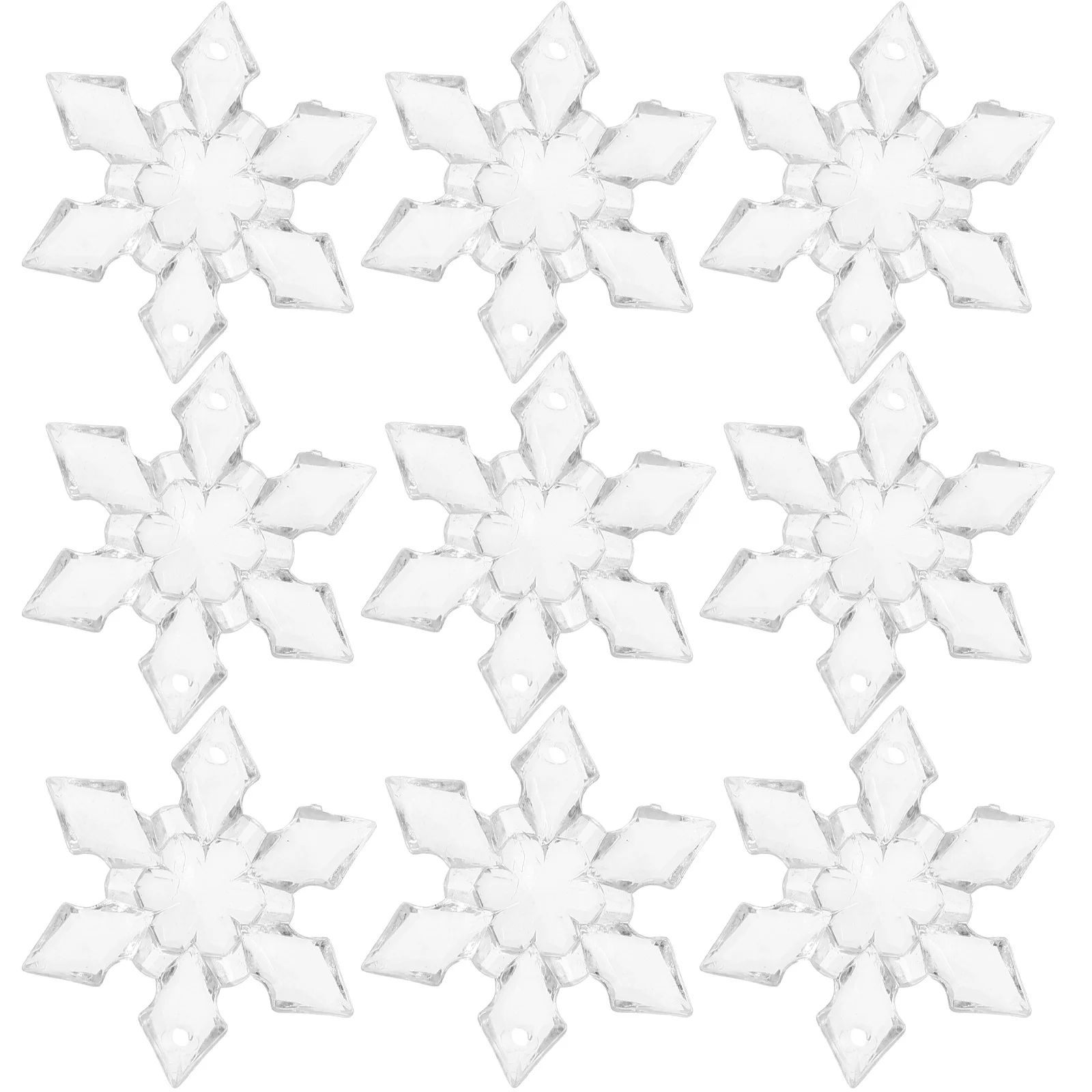 

50Pcs Xmas Snowflake Pendant Hanging Decoration Christmas Tree DIY Ornaments Xmas Party Decor Supplies Tree Hanging Ornaments