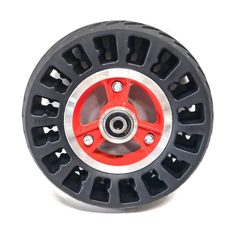 

8 Inch 200X50 Solid Tire Wheel Electric Scooter Wheel 200X50 No-Pneumatic Tire With Alloy Rim Wheel Replacement Accessories