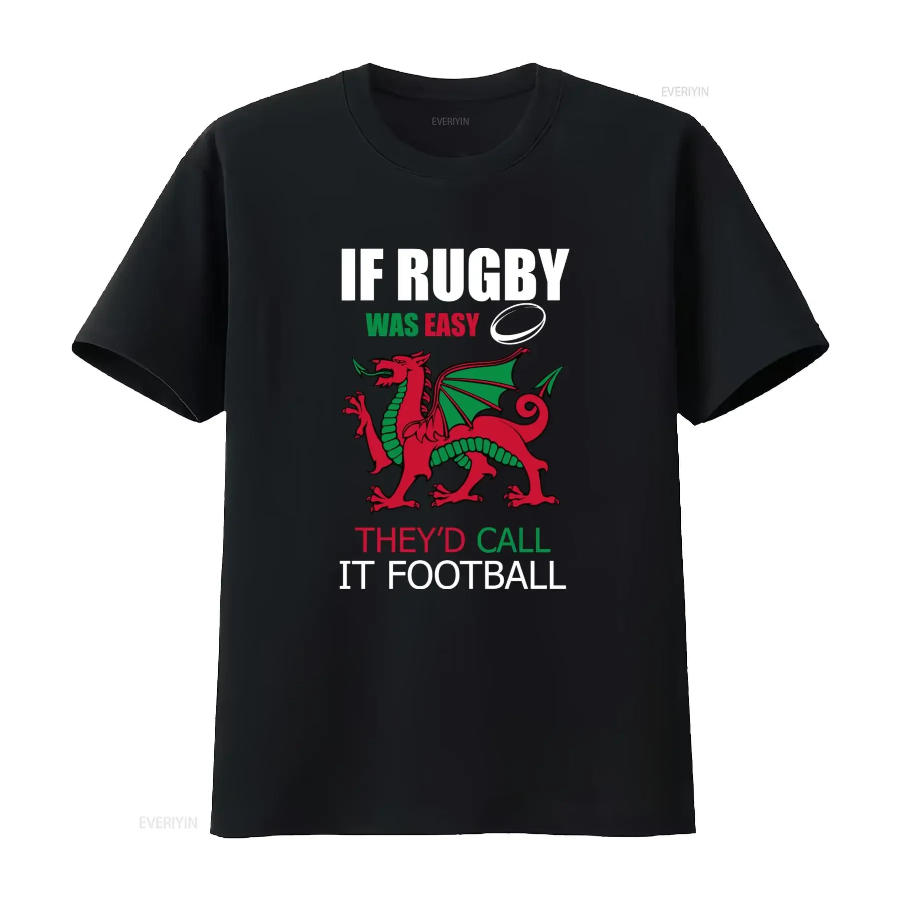 Funny Wales Rugby Fan T Shirt Welsh Print with Map Balls Casual Round Neck for Events Attire vintage Washed graphic Slightly