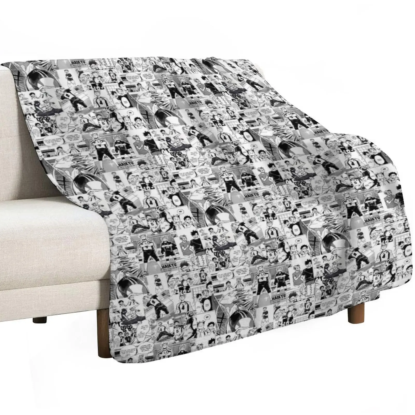 Bokuto manga collage Throw Blanket Versatile Cozy Throw Blanket for All Occasions
