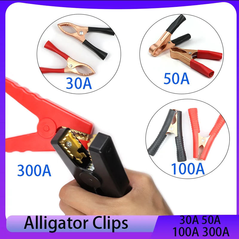 

Black and red crocodile clip test clip power clip wiring clip 30A 50A 100A 300A