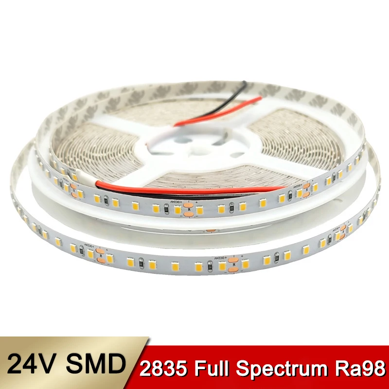 

Full Spectrum Ra98 5M Cuttable 24V SMD2835 Led Strip Light Self-adhesive High Brightness 2835 SMD Led Strip Light
