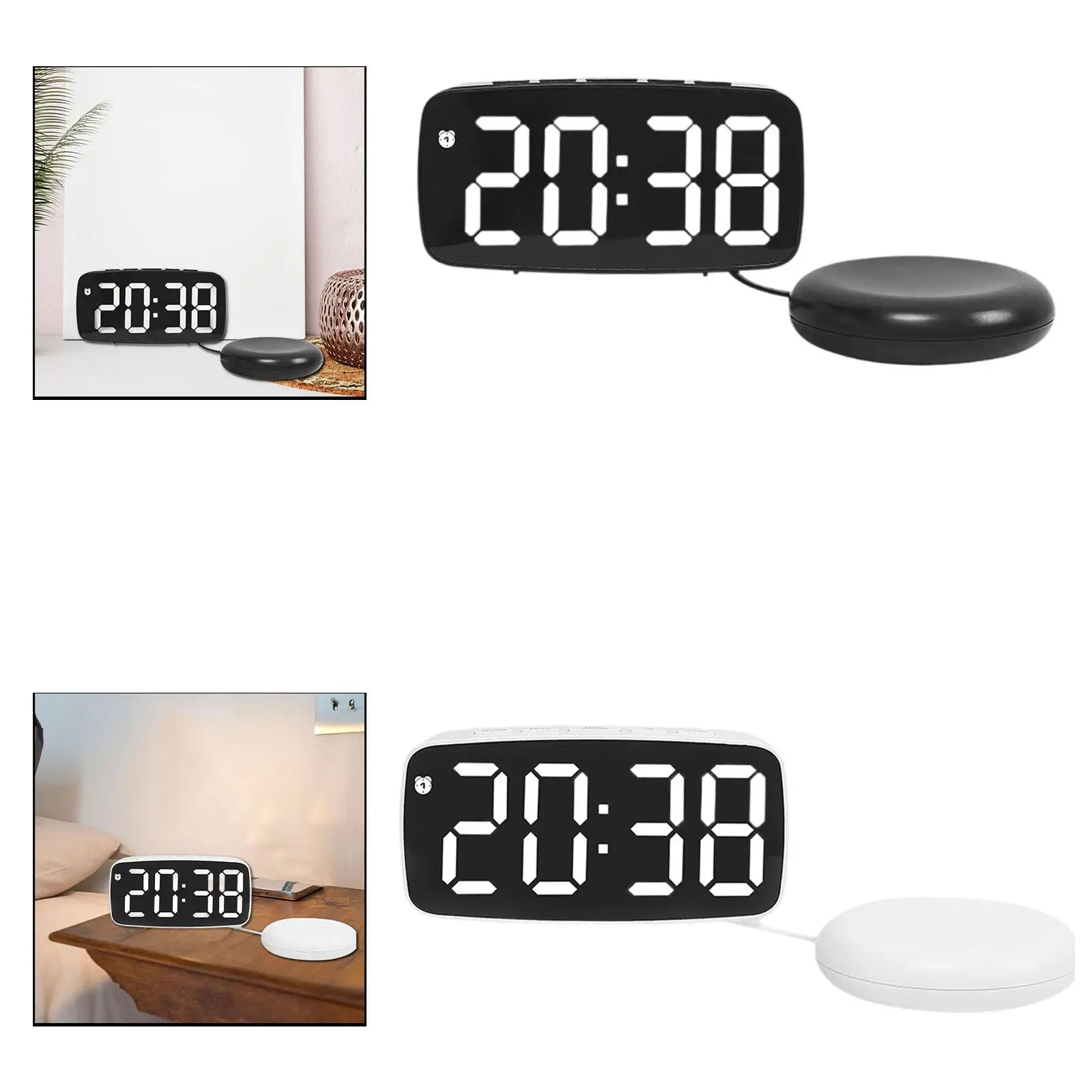 Relógio digital com data, presentes, fácil de ler, versátil, acessório de relógio led para escritório, sala de estar, mesa, quarto, fundo