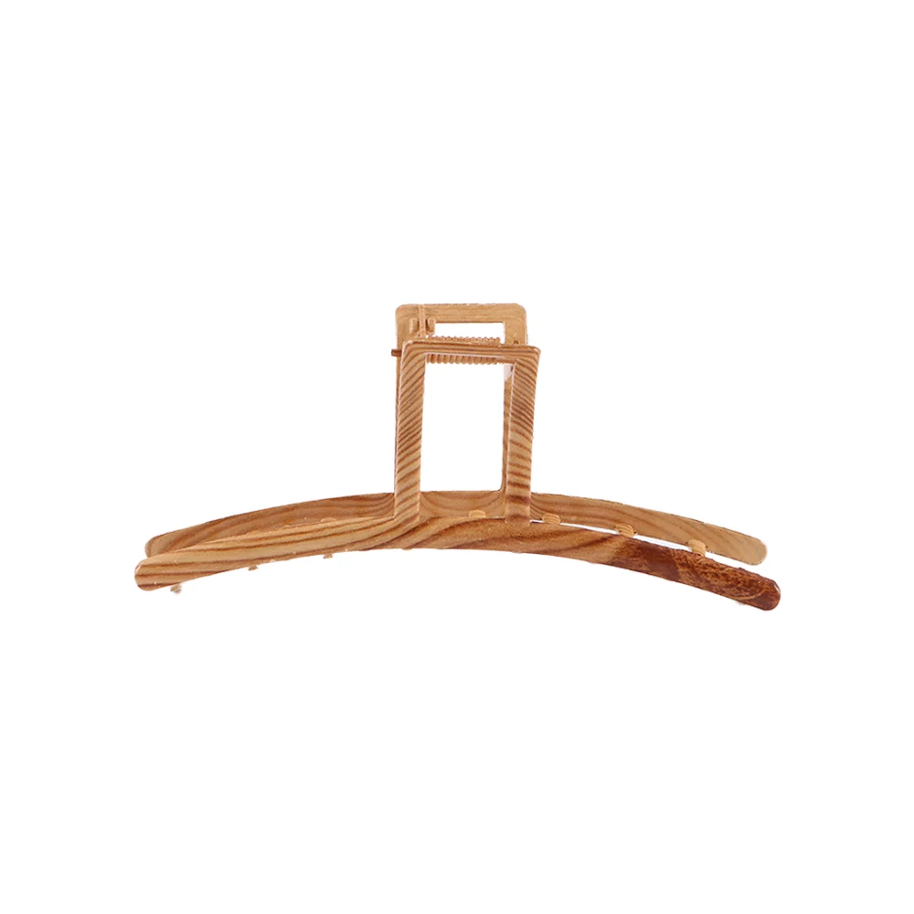 

Темпераментный геометрический модный дизайн, корейский стиль, коготь для волос, когти для волос с древесным зерном, женские аксессуары для волос, зажим в виде акулы