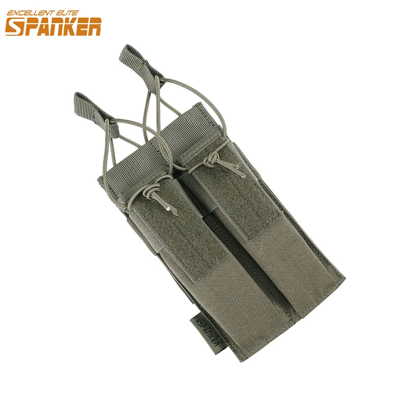 

EXCELLENT ELITE SPANKER Tactical Double Magazine Pouch 9MM/MP5/ MP7/ARP9 Magazine Mag Molle Hunting Gun Accessories Bags