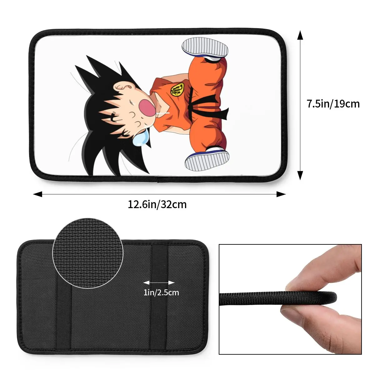 DBZ Center Handle Box Pad Cushion for Universal Cars Goku Kakarot Dragon Ball Car Interior Accessories Nonslip Armrest Cover Mat