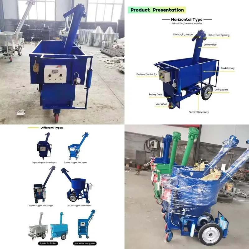 Hand Push Electric Feeder Automatic Poultry Broiler Cage Farming Equipment
