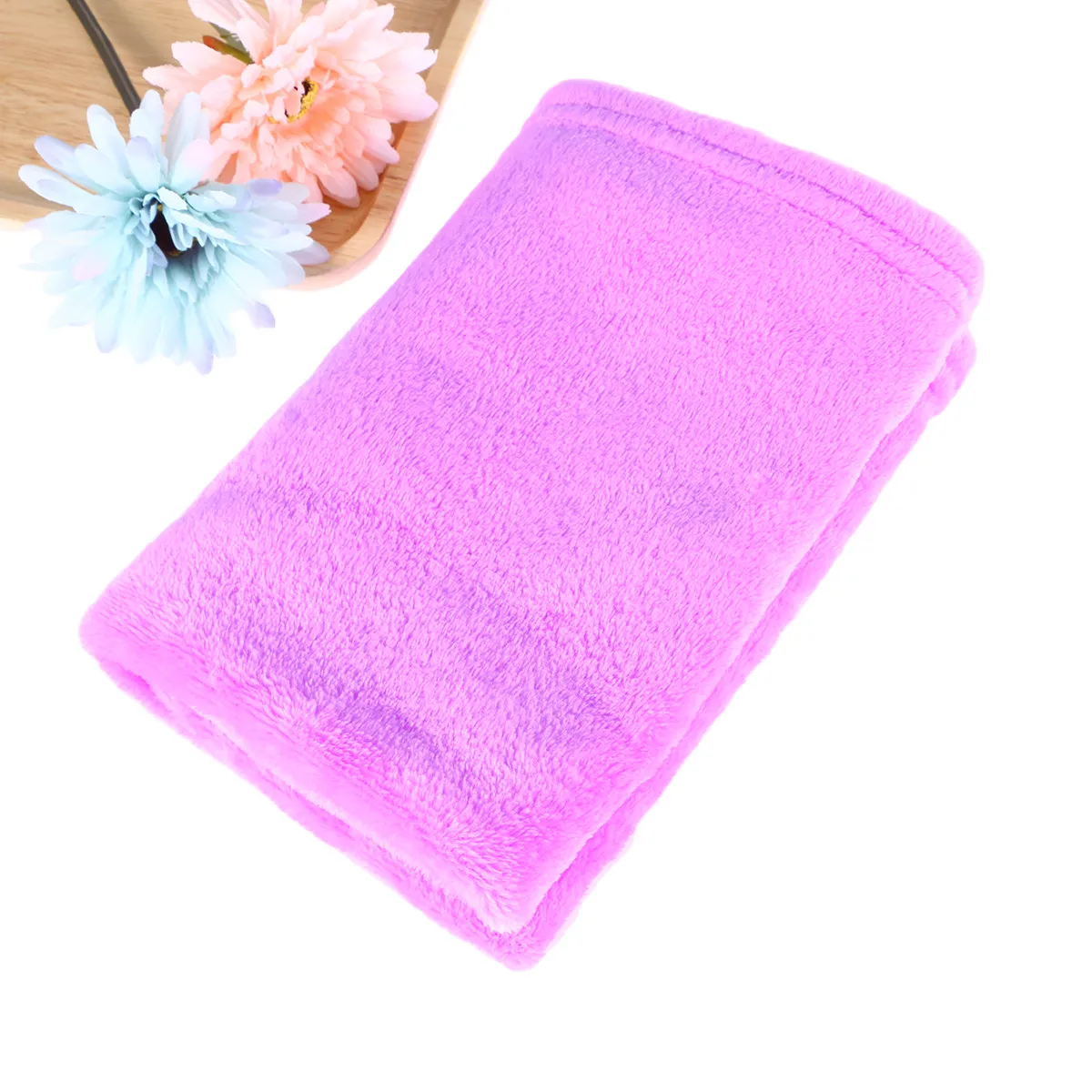 Flannel Pet Blanket Light Purple Super Comfy Extra Warm Lightweight Fleece Dog Cat Bed Cover Towel Solid Color Gift