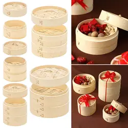 Useful Bamboo Steamer Dumpling Steamers Eco-friendly Natural Wide Application Natural Handmade Vegetable Snack Souvenir Basket