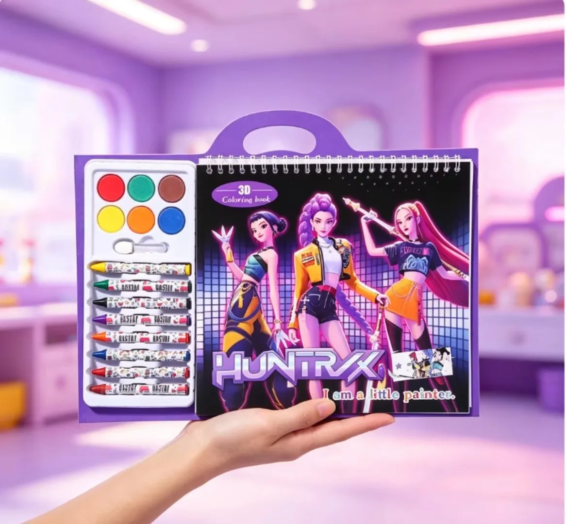 Brand New Cute Anime Coloring Book, Art Book, Safe Painting Coloring Book with Paint, Suitable as a Birthday