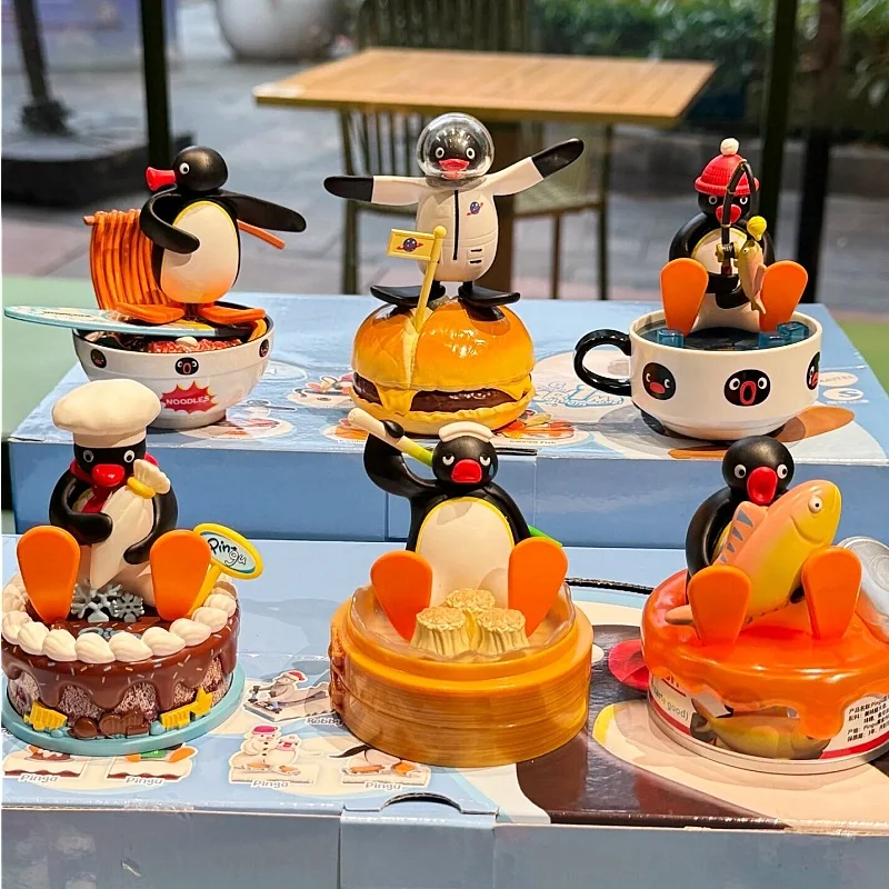 

Original Pingu Super Cute Fun Scene Series Blind Box Egg Trendy Cute Doll Penguin Model Ornament Collect Children Toy Gift