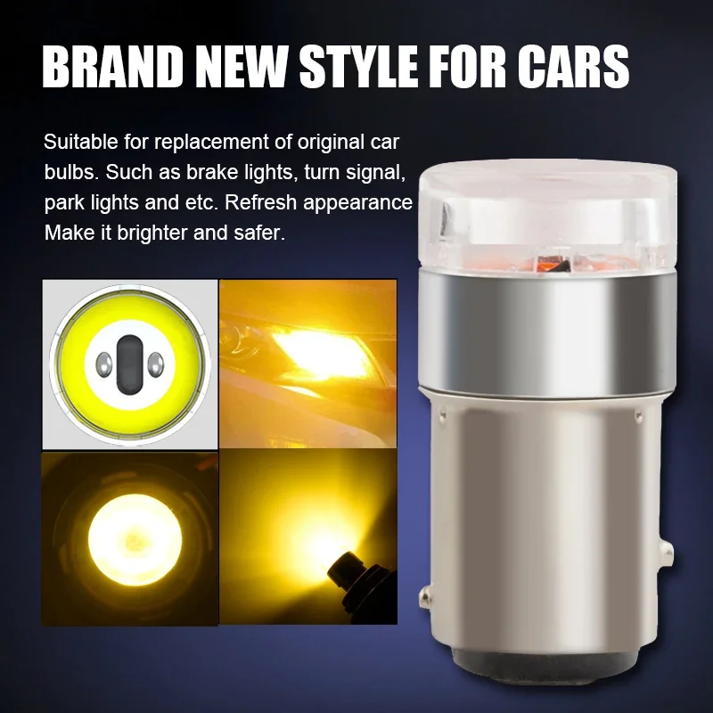 Newest P21W Led Lamp 1156 Ring COB Car Light BA15s 1157 P21/5W Bay15D Bulb Auto White DRL 12V Drop Shipping Supported