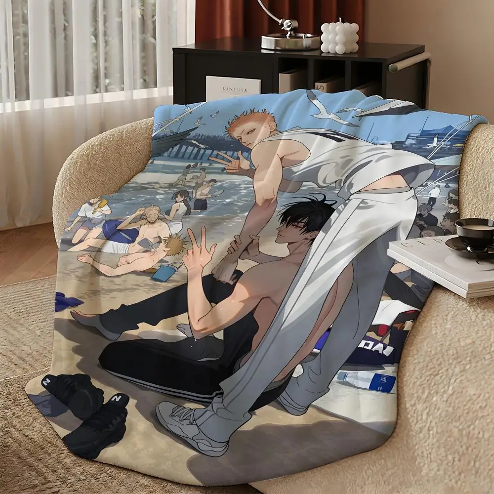 Picture 4: comic 1-19 days-s Throw Warm Soft Flannel Blanket, Multi-use for Sofa Bed Camping Travel Nap