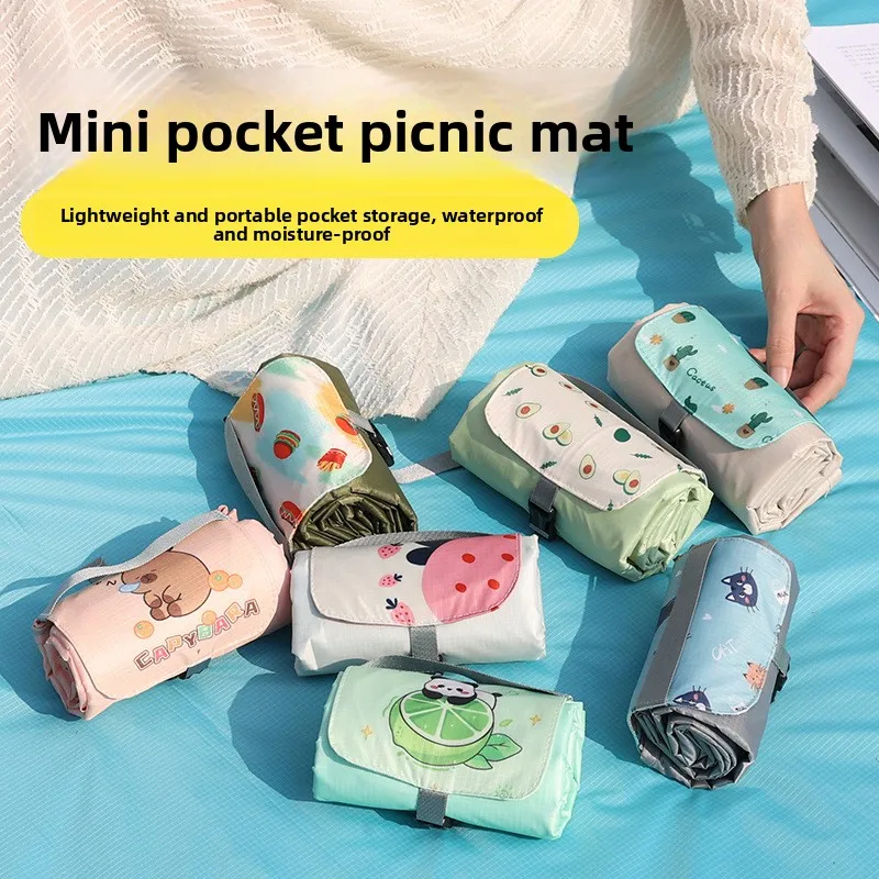 

Portable Pocket Mini Beach Mat for Outdoor Picnics - Waterproof, Moisture-Resistant Camping Sandproof Groundsheet Picnic Blanket