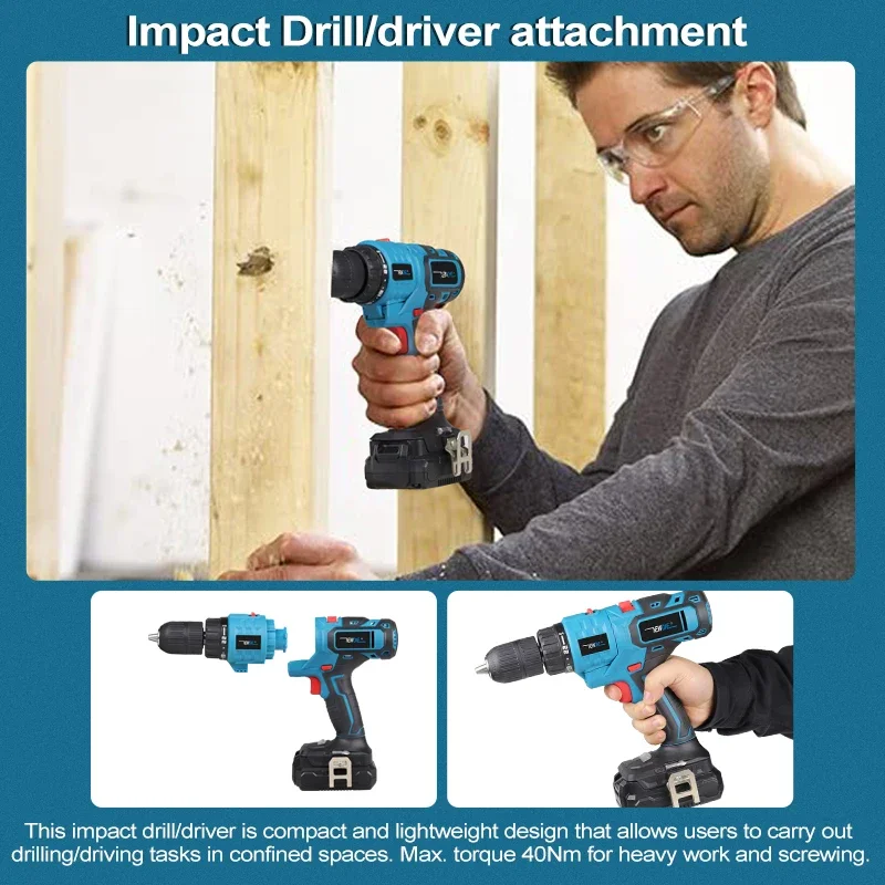 jig saw reciprocating saw oscillating tool Mouse Sander attachments chargering drill 20V Power Tool 5-in-1 Combo kit Drill