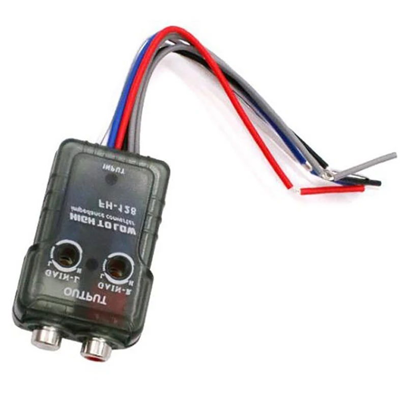 하이 레벨 스피커 신호-로우 레벨 RCA 어댑터, 카 오디오, 하이-로우 서브우퍼 오디오 변환기