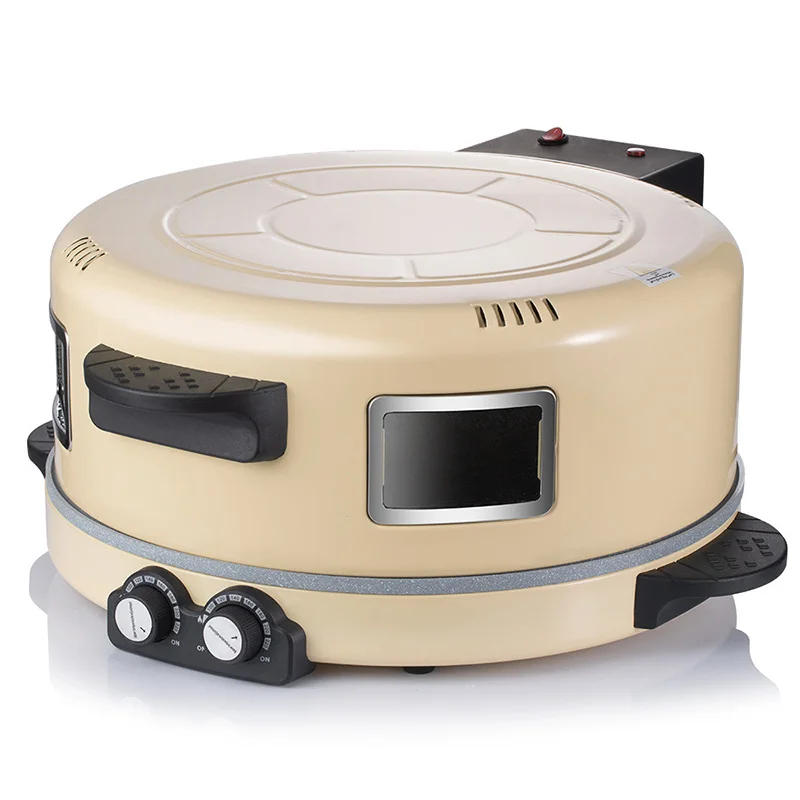 #~for220V Pizza Maker Arabic Bread Maker Home Steak Grill & Pizza Oven 40CM Pancake Maker Knob Control 2200W