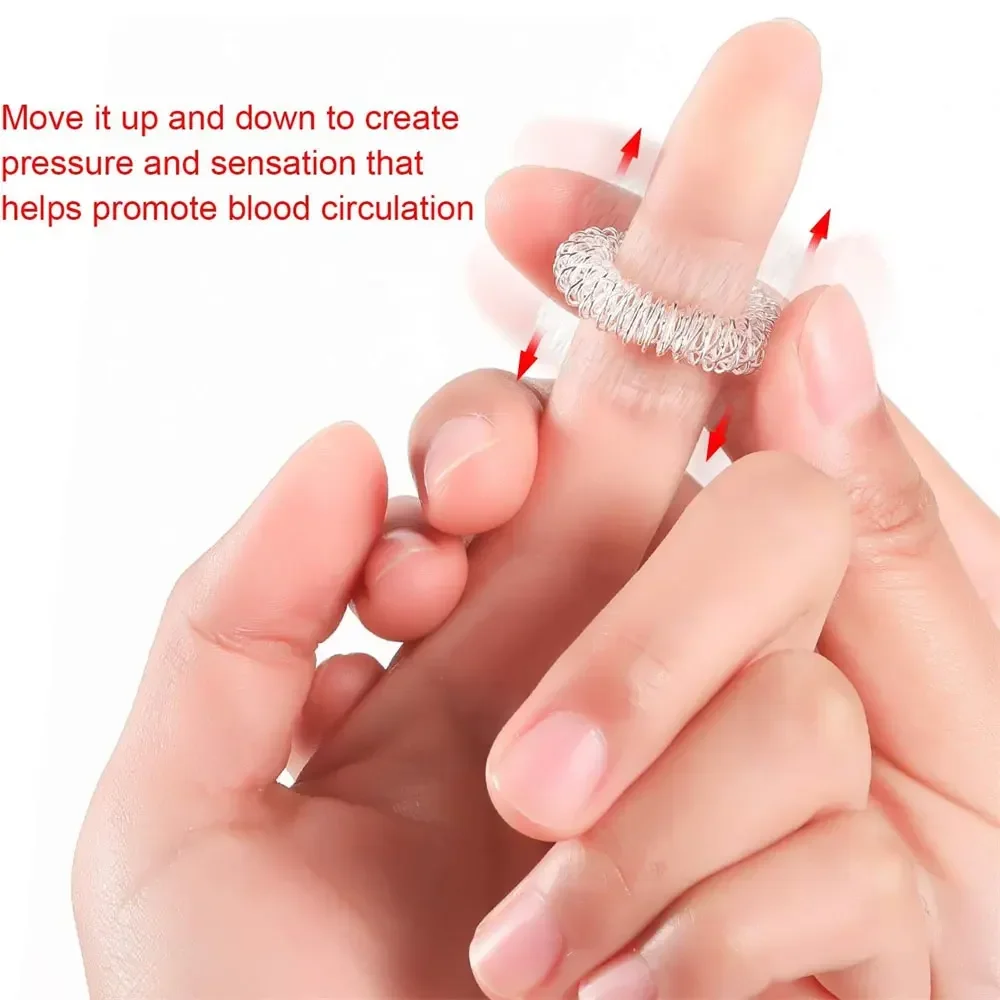 1/2/5/10/20Pcs Spiky Sensory Finger Massage Ring Acupuncture Ring Health Care Body Massager Relax Hand Massage Tool Home Office