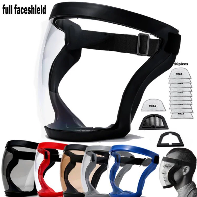 Full Face Shield for Kitchen Tools Oil-splash Proof Motorcycle Bicycle Cycling Windproof Mask Protection Glasses Dusting Mask