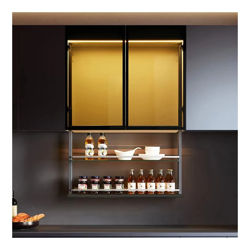 

Kitchen Cabinet Storage and Storage Containers for Kitchen Glass Container Box Shelf Island Table with Storage