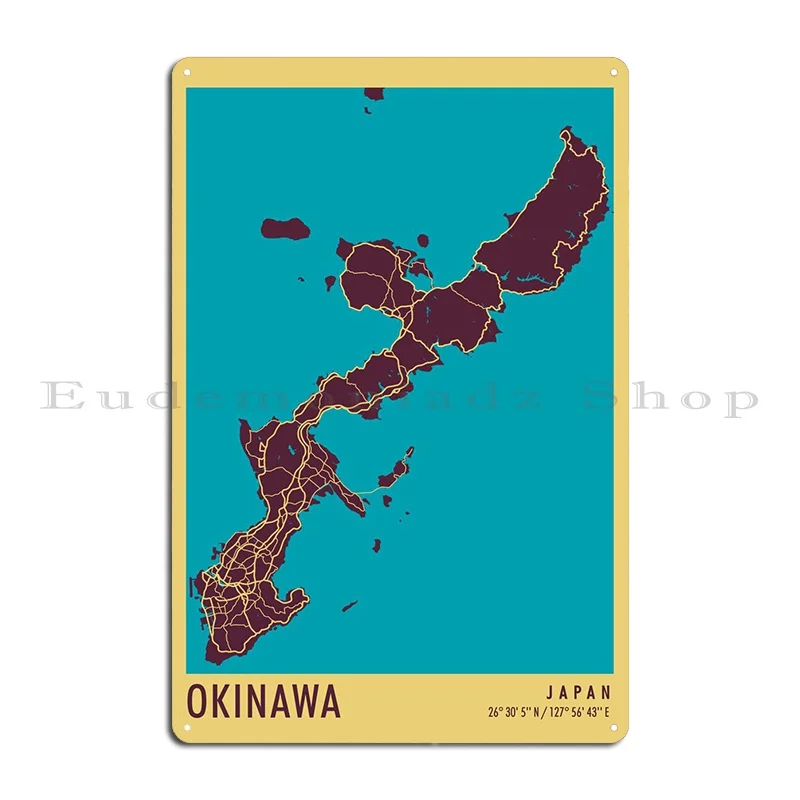 Okinawa Metal Plaque Poster Garage Decoration Design Cinema Create Wall Decor Tin Sign Poster