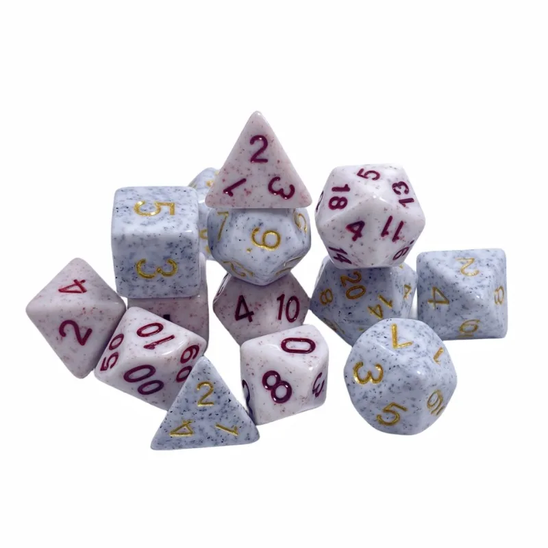 

Multi Faceted Spotted Board Game DND Seven Pack 4-20 Faceted Running Ball Multi Faceted Acrylic Dice