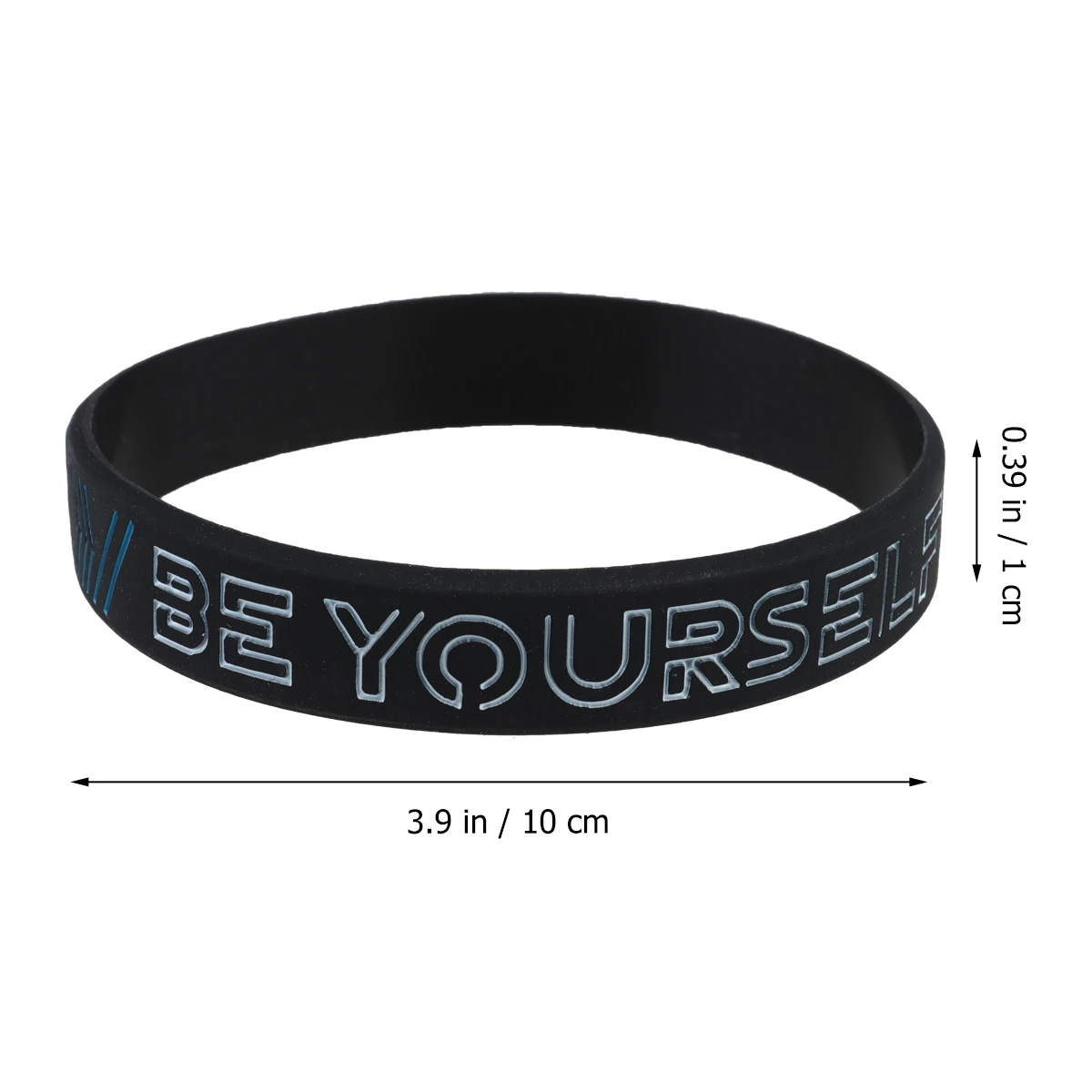 

4pcs Silicone Motivational Bracelets Inspirational Wristbands Elastic Dream Be Yourself Change World Create Fitness Sports