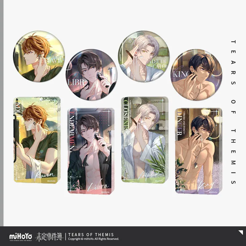 

Sunsyea Tears of Themis Official Merch miHoYo QMMY Series Badge Acrylic Quicksand Raven Libra King Adjudicator