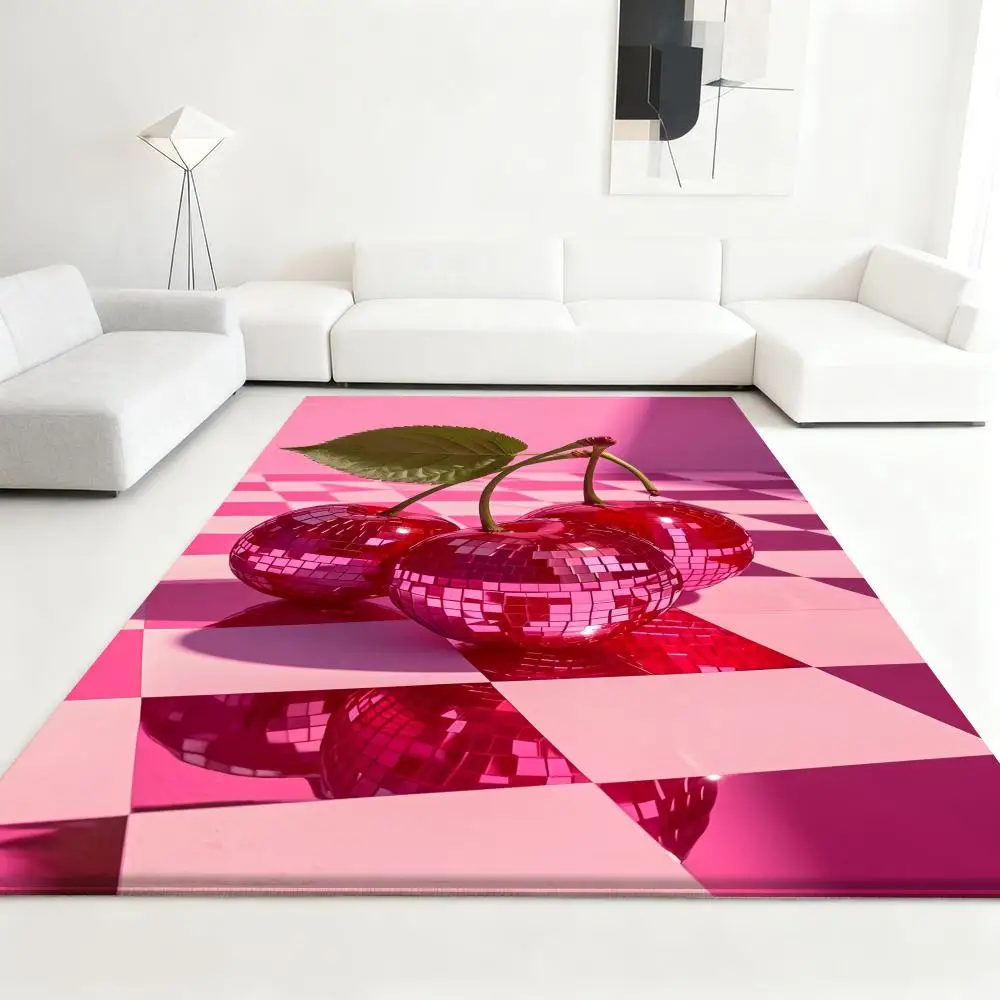 

Disco fruit fashion cool Floor Mat Soft Thickened Absorbent Non-Slip Bedroom Living Room Door Mat Home Decor Flannel Rugs