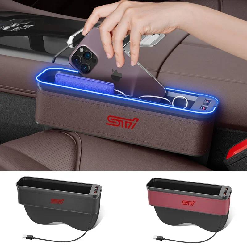 

Car Interior LED 7-Color Atmosphere Light Sewn Chair Storage Box parts For Subaru STI OUTBACK Wmontres-BRZ XV Impreza Forester