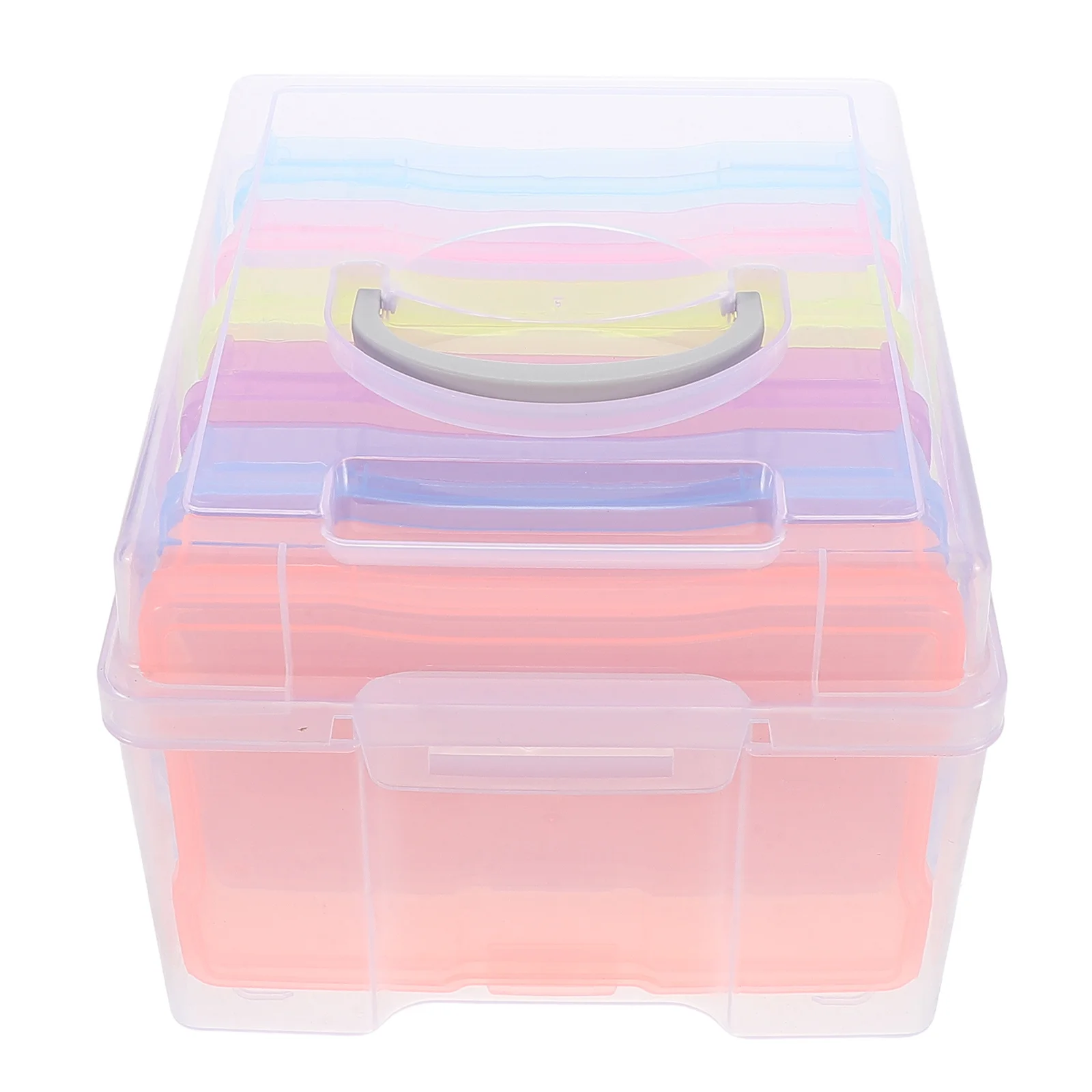 Photo Storage Box Electronic Component Case Craft Containers Organizers Photos Holding Plastic Cases Stamp