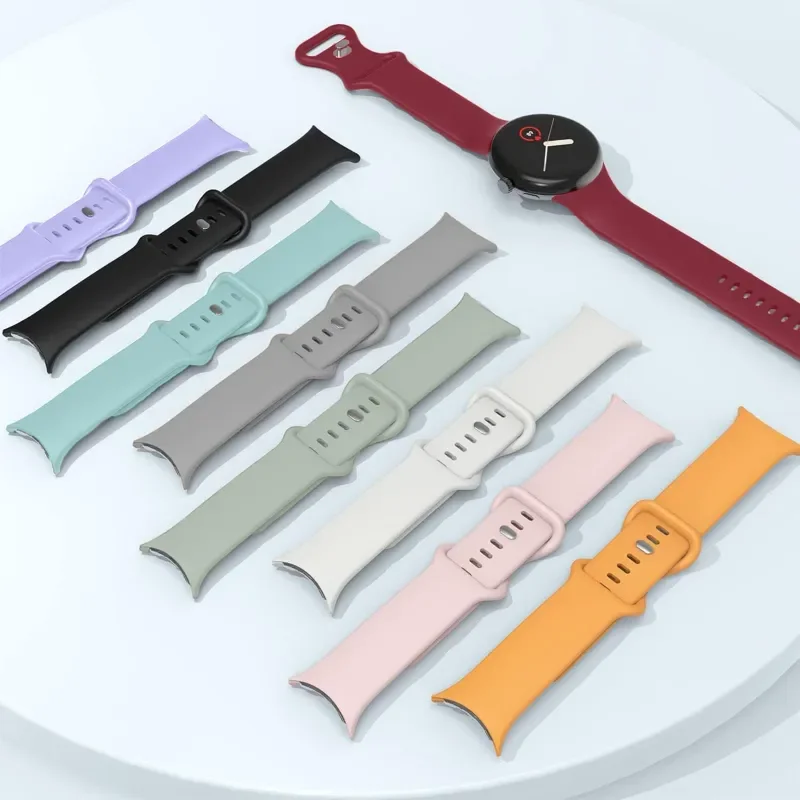 Original Silicone Band For Google Pixel Watch 5 4 3 2 Strap 41mm Smartwatch Accessories Bracelet Correa Pixel Watch 5 4 3 45mm