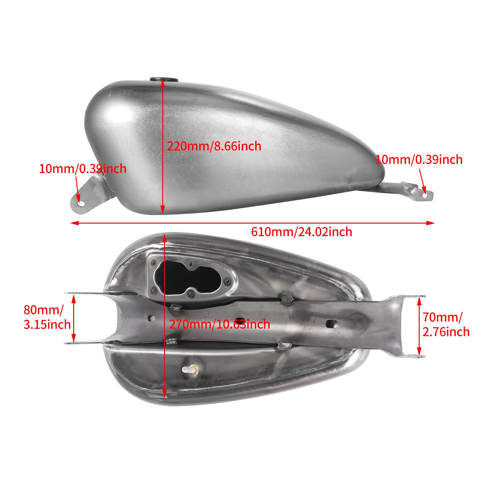 14.4L 3.8 Gal Large Capacity Motorcycle Gas Tanks Fuel Tank Injected For Harley Sportster XL 883 72 1200 Roadster Forty-eight