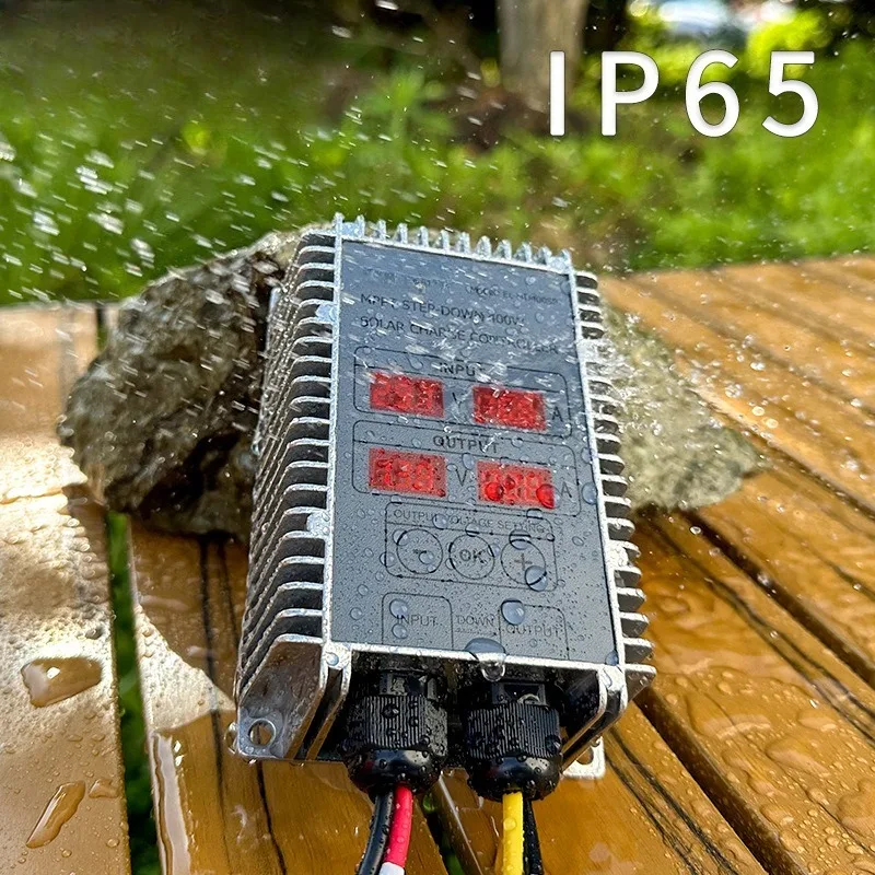Solar charging controller 10-30V voltage adjustable with display photovoltaic lithium iron phosphate battery step-down