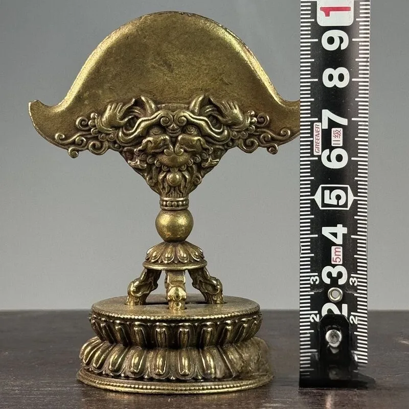 Rare two-piece set, retro alloy copper old pulp, diamond pestle, diamond moon magic tool with base ornament process decoration
