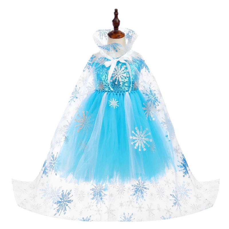 

Костюм Эльзы для девочек, Рождественский косплей, Анна Снежная Королева 2, нарядное платье принцессы, детская одежда на Хэллоуин, день рождения